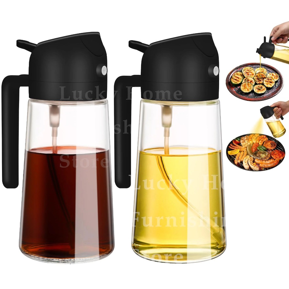 Kitchen Gadgets Oil Spray - 2-teiliges Ölsprühset: 2-in-1 500ml Ölsprüher &