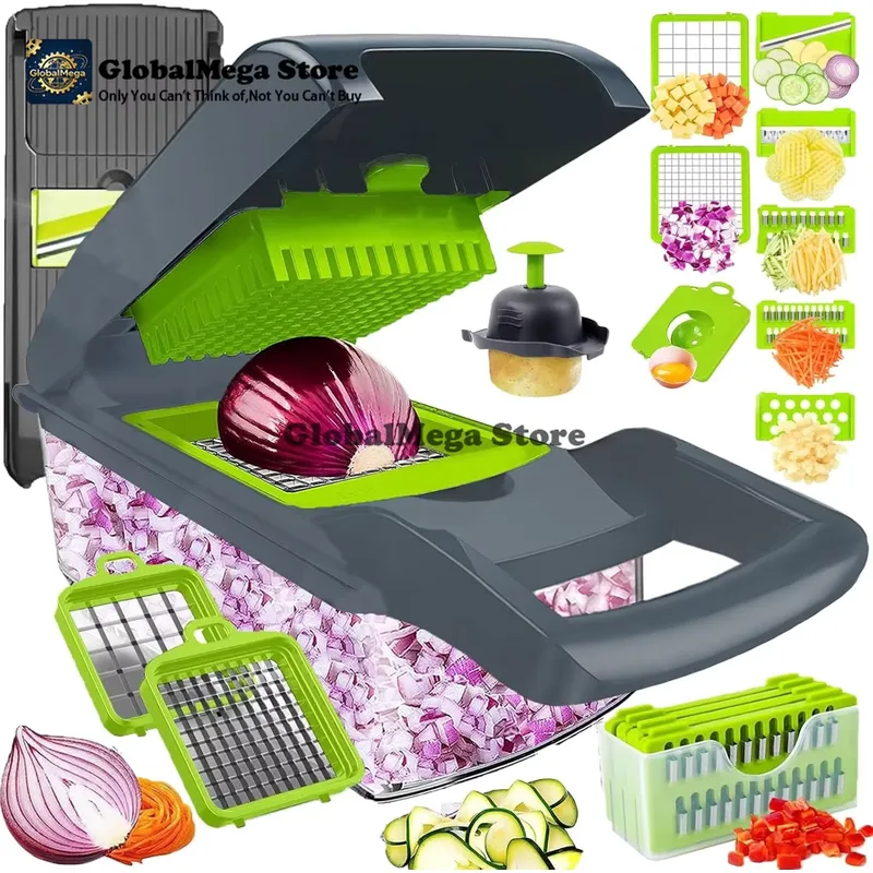 Mandoline Slicer - 2026 Neueste Pro-Serie 16-in-1 Gemüseschneider für