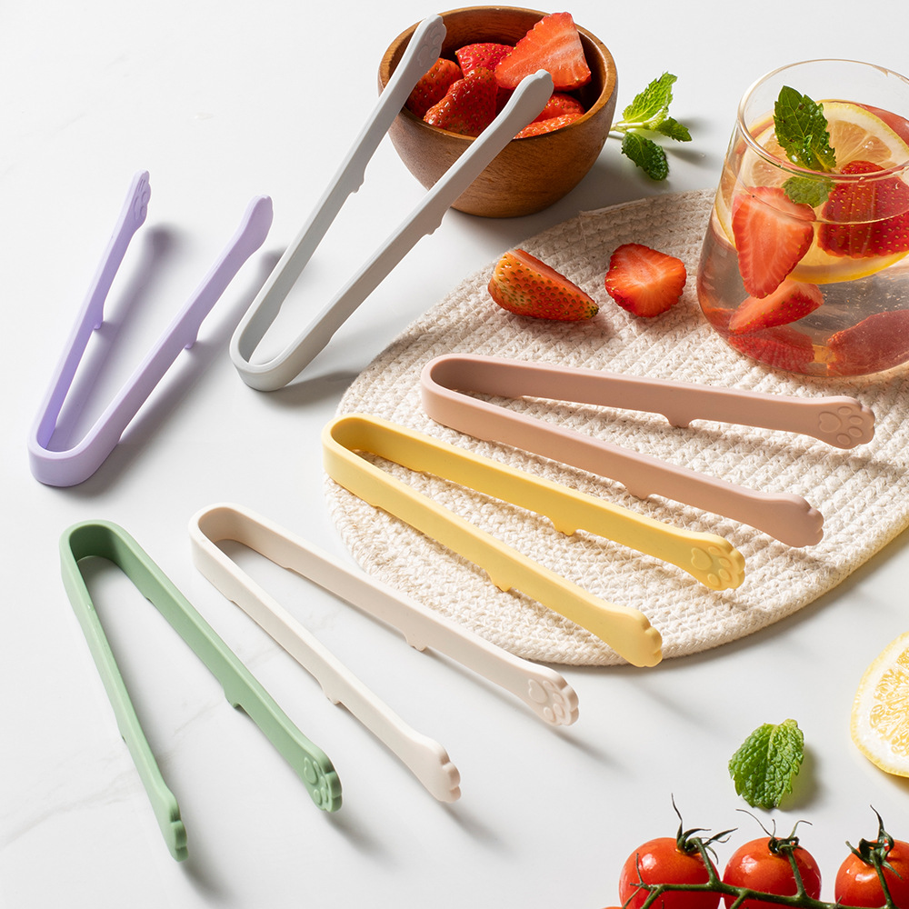 Quirky Kitchen Gadgets - Niedliche Katzenpfoten-Silikon-Lebensmittelzange, mehrfarbig, lebensmittelechte Küchenhelfer für