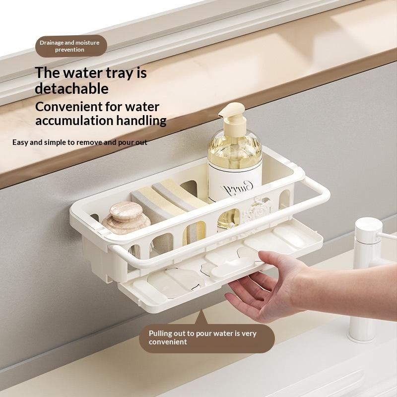 Kitchen Gadgets Rack Storage - Küchenspülen-Organizer mit Großer Kapazität, Selbstentwässerndes Regal