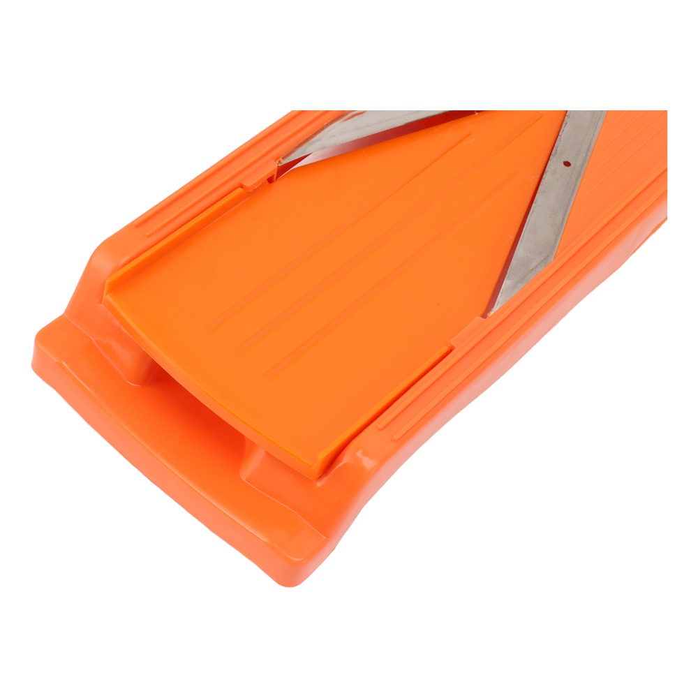 Mandoline Slicer - ABS-Mandolinenschneider mit Edelstahlklinge, Orangefarbener Gemüseschneider mit