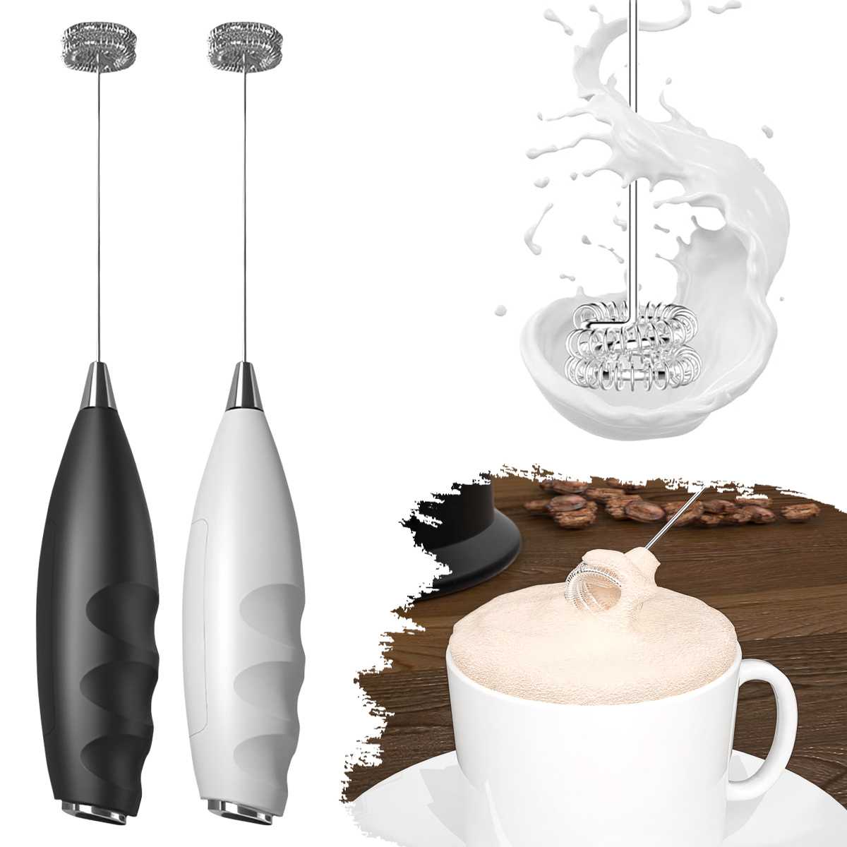 Quirky Kitchen Gadgets - Elektrischer Milchaufschäumer, Kabelloser Elektrischer Getränkemixer, Geeignet
