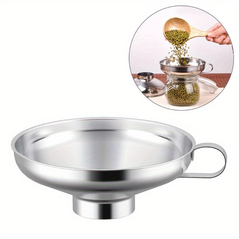 Kitchen Gadgets Design - 1 Stück Weithals-Flüssigkeitstrichter für Gläser, Edelstahl-Einmachtrichter,