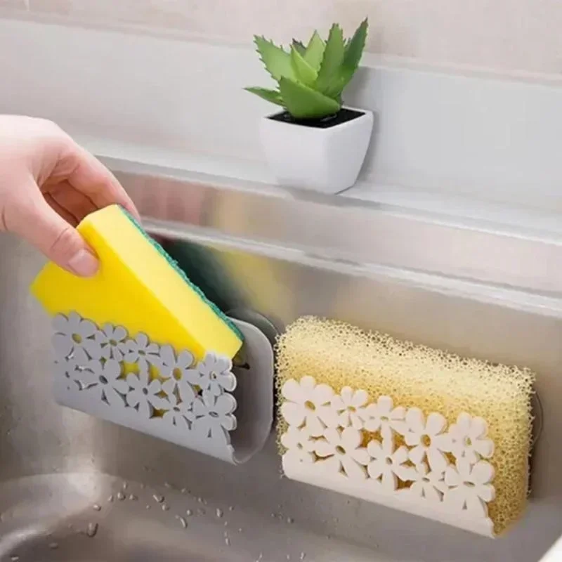 Kitchen Gadgets Rack Storage - Spültuchhalter mit Saugnapf, Schwammhalter, Lappen-Aufbewahrung, Deckelhalter,