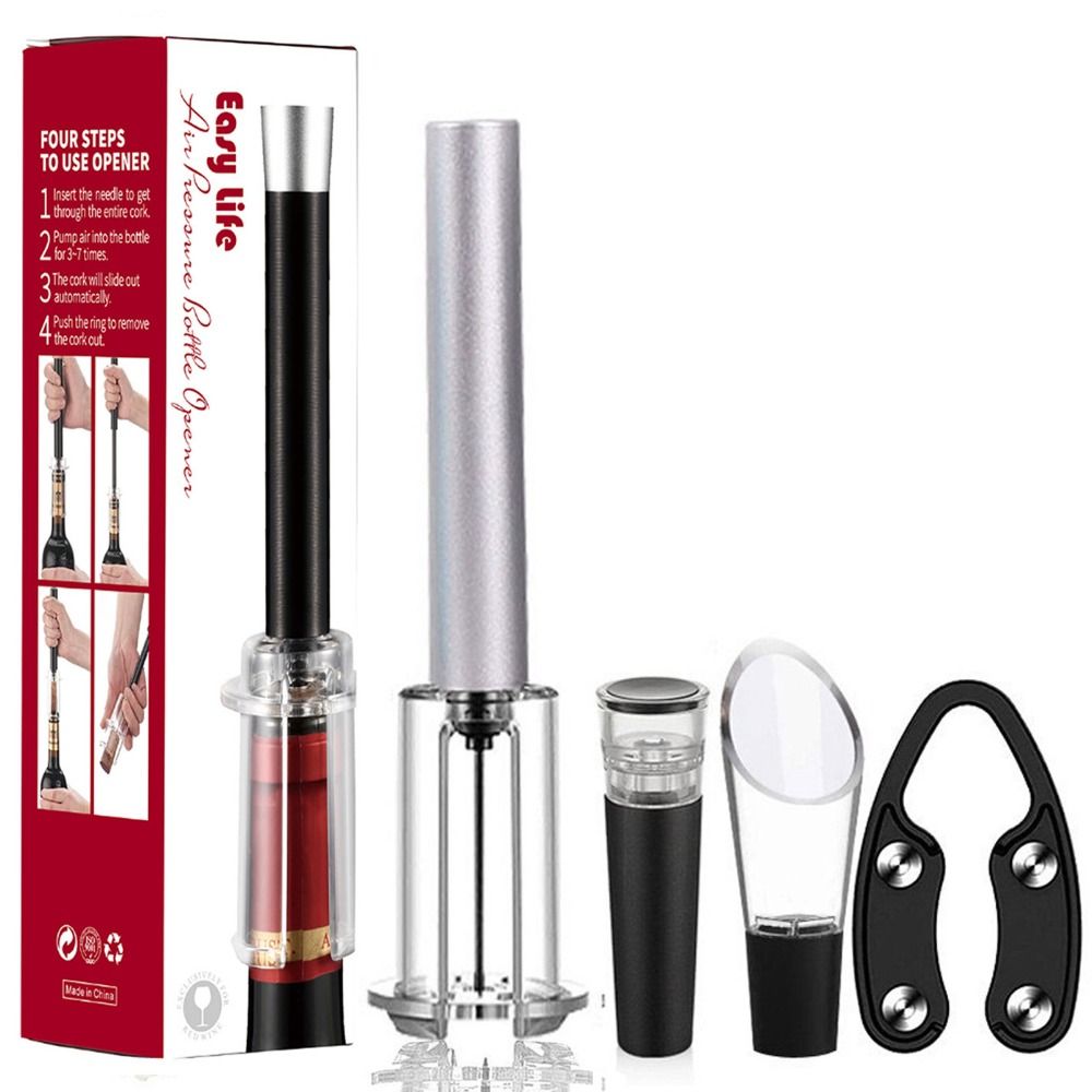 Kitchen Gadgets Design - Bar-Zubehör Weinflaschenöffner-Set Aluminiumlegierung ABS Luftpumpen-Korkenentferner Küchen-Gadgets