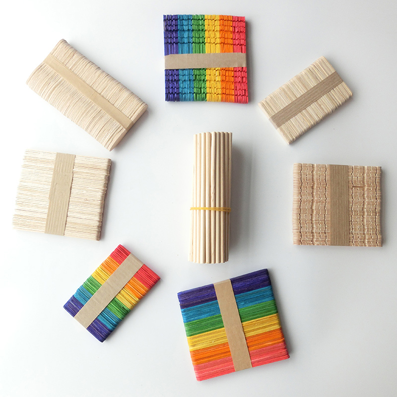 Kitchen Gadgets And Toys - Eiscreme-Sticks, 50 Stück, natürliches Holz, Eis