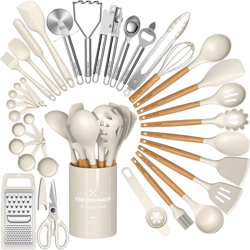 Kitchen Gadgets Set - Hochwertiges Verdicktes Silikon-Küchenhelfer-Set - Kochutensilien-Set, Hitzebeständiges