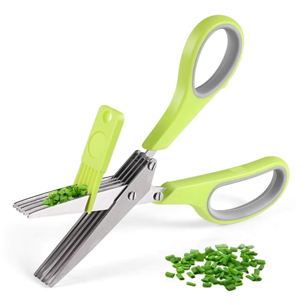Herb Scissors 5 Blade - 5 Klingen Kräuter schere Edelstahl Zwiebel