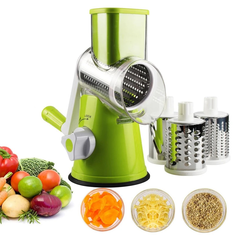 Mandoline Slicer - Manuelle Rotations-Käsereibe für Gemüseschneider, Kartoffelschneider, Mandoline,