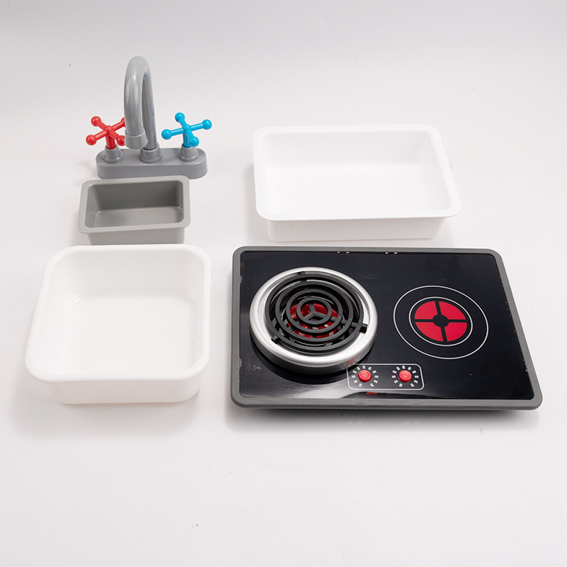 Kitchen Gadgets And Toys - Kinder-Simulations-Induktionskochfeld Holz-Küchenspielzeug Zubehör Interaktives Geräuschspielzeug Lehrreiches