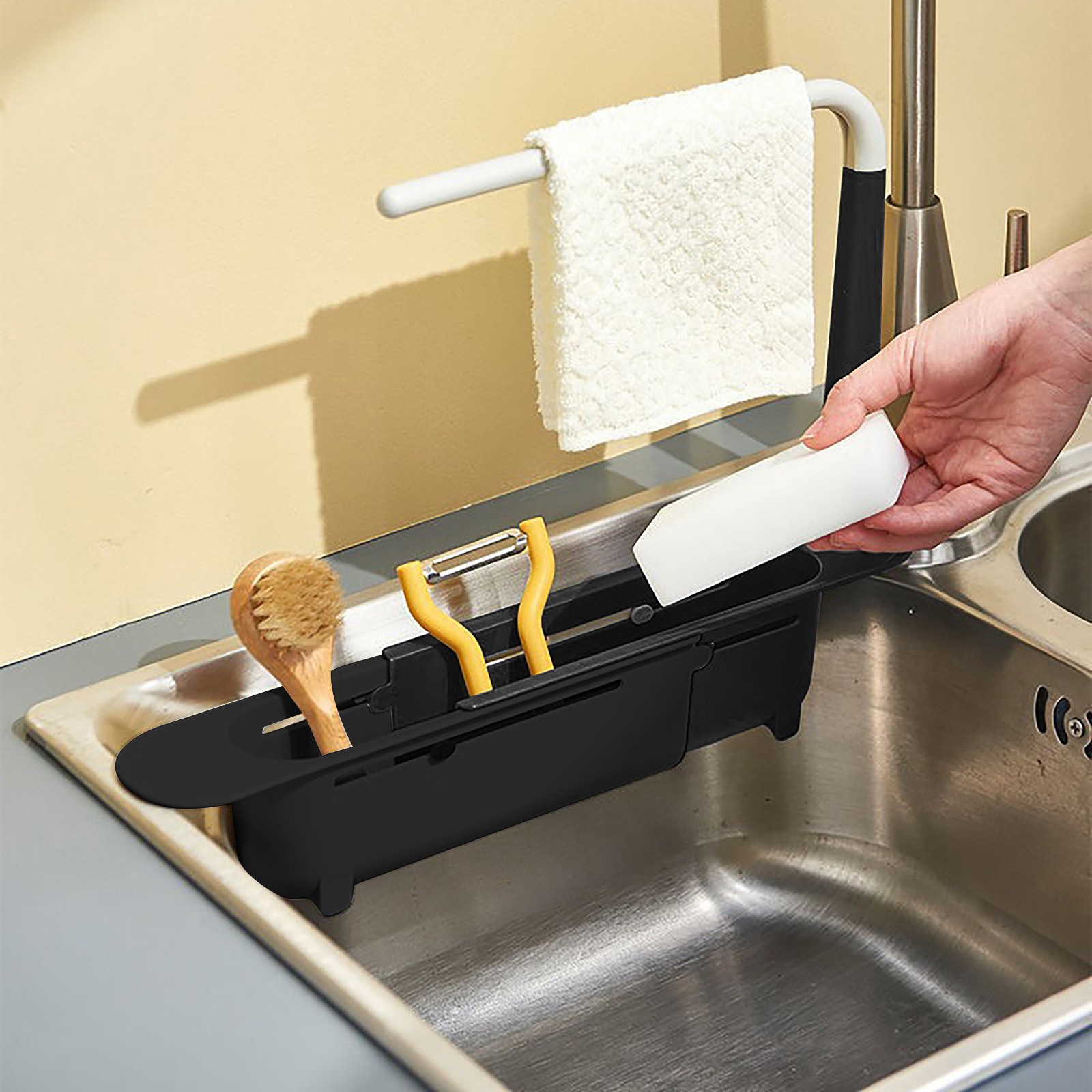 Teleskop Spüle Regal Abtropffl – Kitchen Gadgets Rack Storage Bewertung und Preis