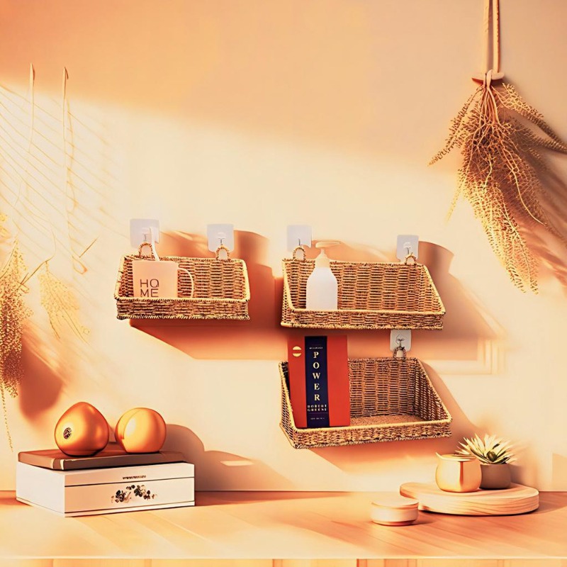 Gewebter Rattan-Hängekorb mit  – Kitchen Gadgets Rack Storage Bewertung und Preis