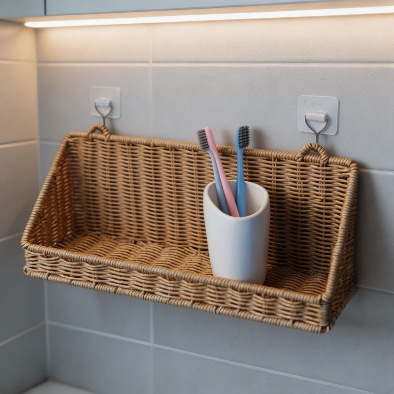 Gewebter Rattan-Hängekorb mit  – Kitchen Gadgets Rack Storage Bewertung und Preis
