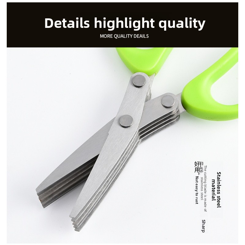 Edelstahl-Mehrschicht-Kräuters – Herb Scissors 5 Blade Bewertung und Preis