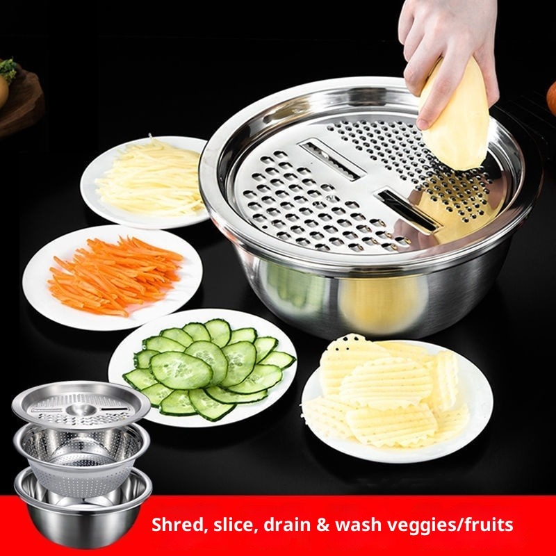 Neues 3-teiliges Edelstahl-Mul – Mandoline Slicer Bewertung und Preis