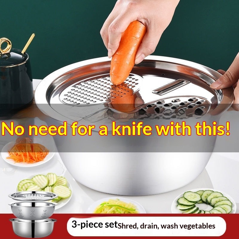 Neues 3-teiliges Edelstahl-Mul – Mandoline Slicer Bewertung und Preis