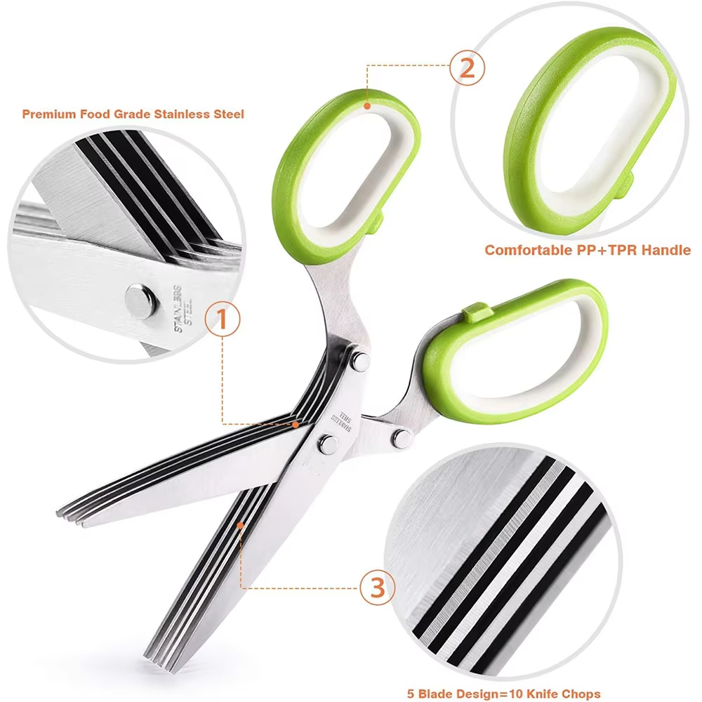 Kräuterschere, Edelstahl, 5-Kl – Herb Scissors 5 Blade Bewertung und Preis